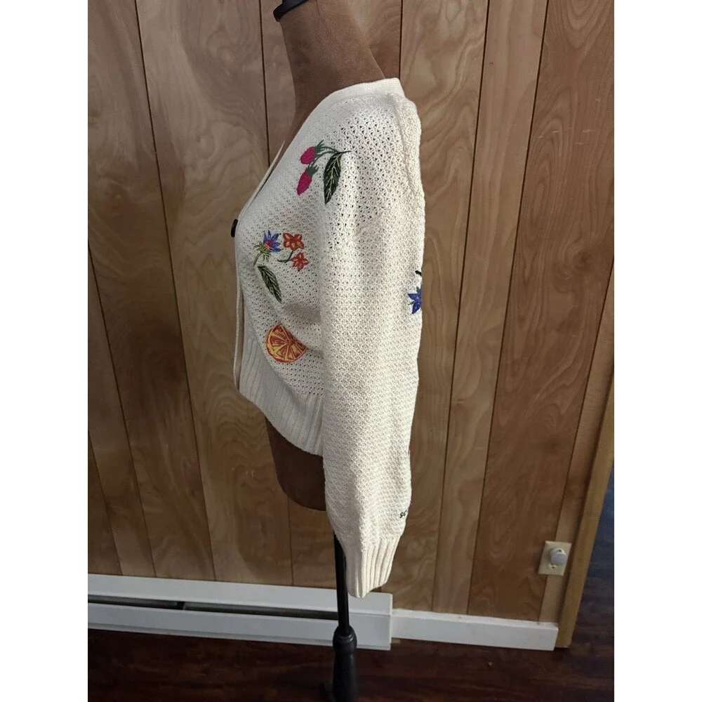 Anthropologie Scotch & Soda Fruit Cardigan Sweater Womens Size XS Button Front‎